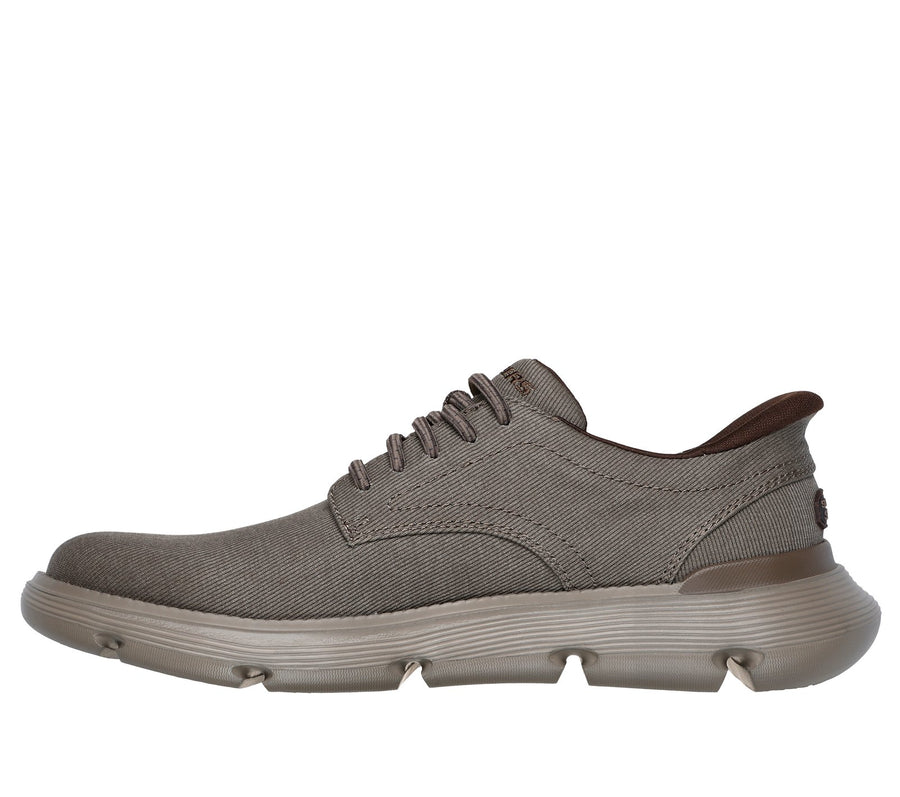 Skecher 205352 Mens Gaza Clive Dark Taupe Slip-In