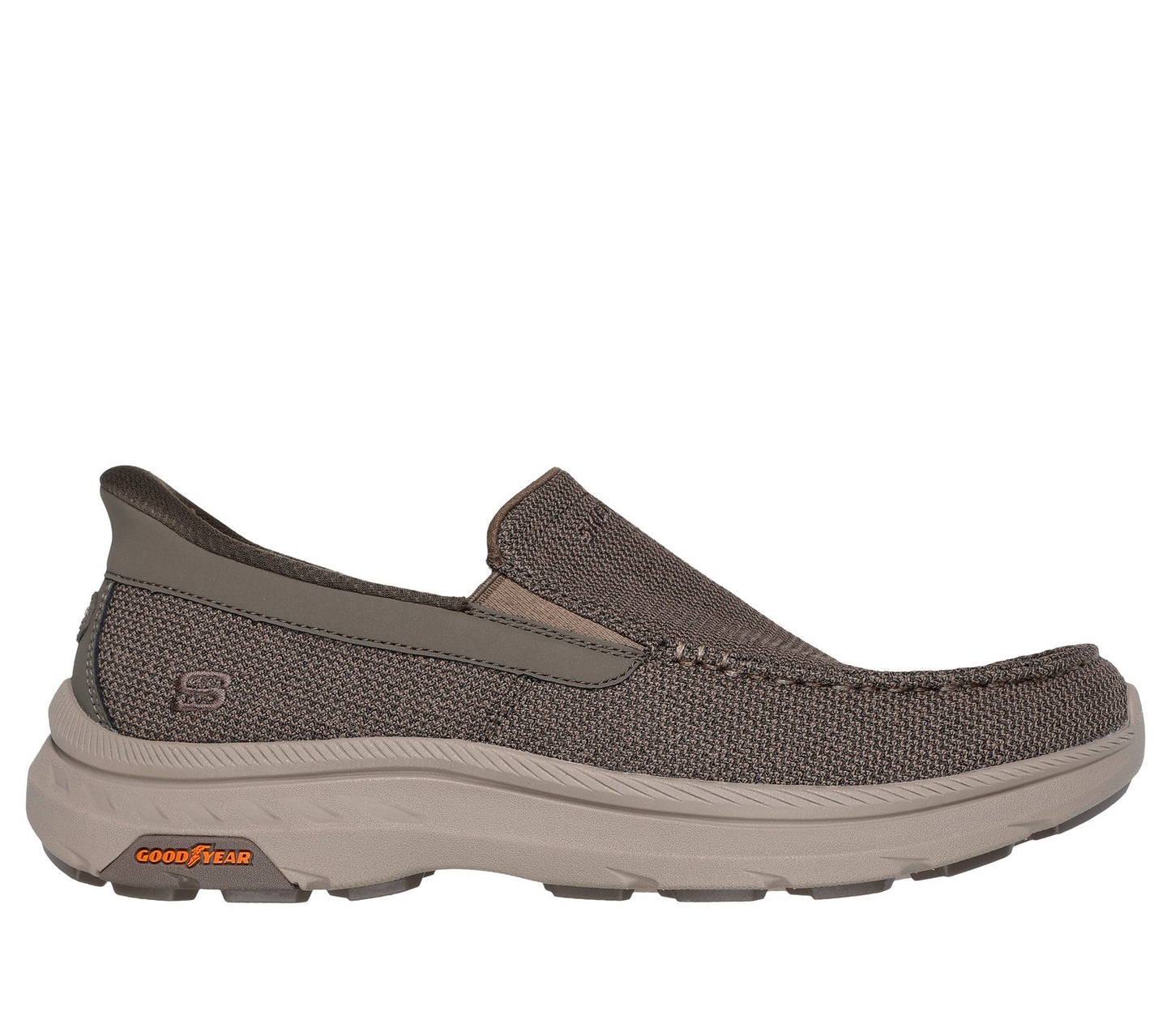 Skechers 205451 Mens Taupe Pollard Slip In Trainer