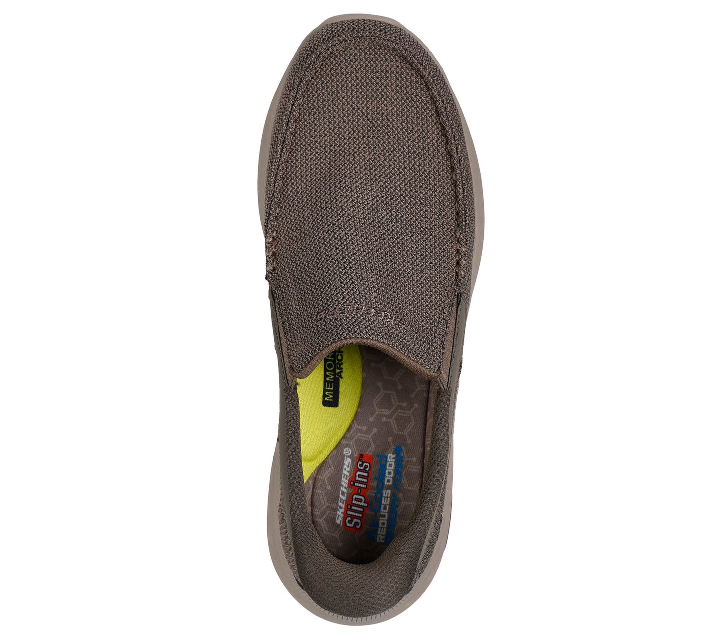 Skechers 205451 Mens Taupe Pollard Slip In Trainer