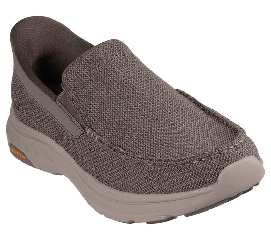 Skechers 205451 Mens Taupe Pollard Slip In Trainer