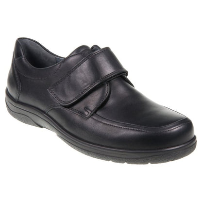 Waldlaufer 633301 174 001 Mens Black Velcro Shoe