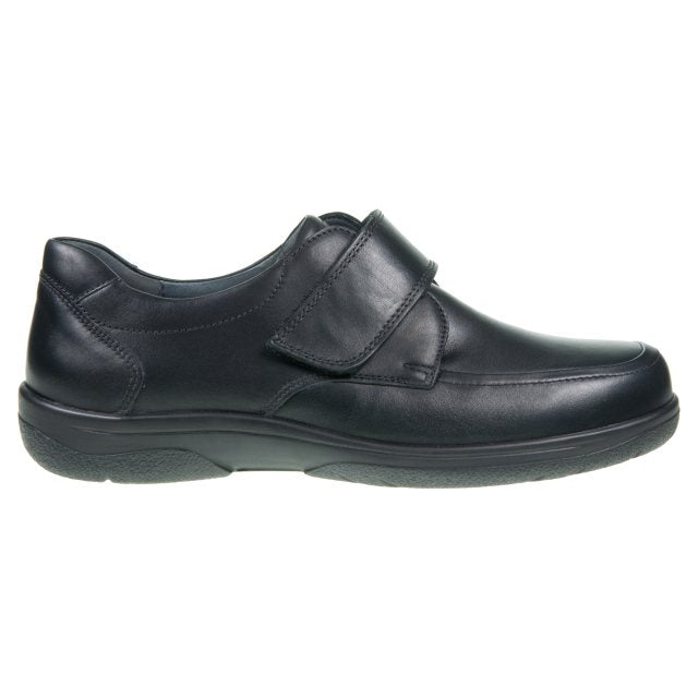 Waldlaufer 633301 174 001 Mens Black Velcro Shoe