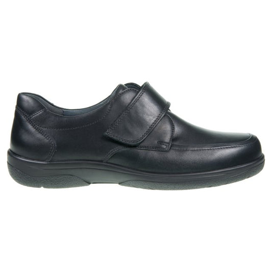 Waldlaufer 633301 174 001 Mens Black Velcro Shoe