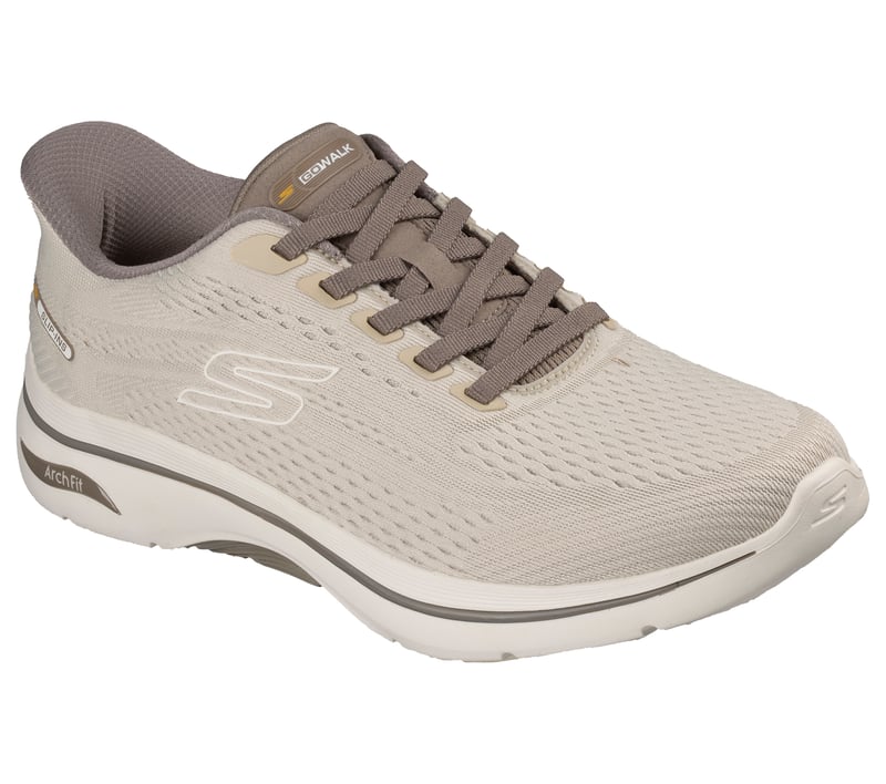 Skechers 216812 Men’s Go Walk Arch Fit Tan Trainer