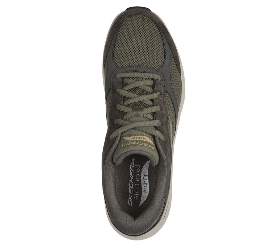 Skecher 232702 Mens Archfit Olive Trainer