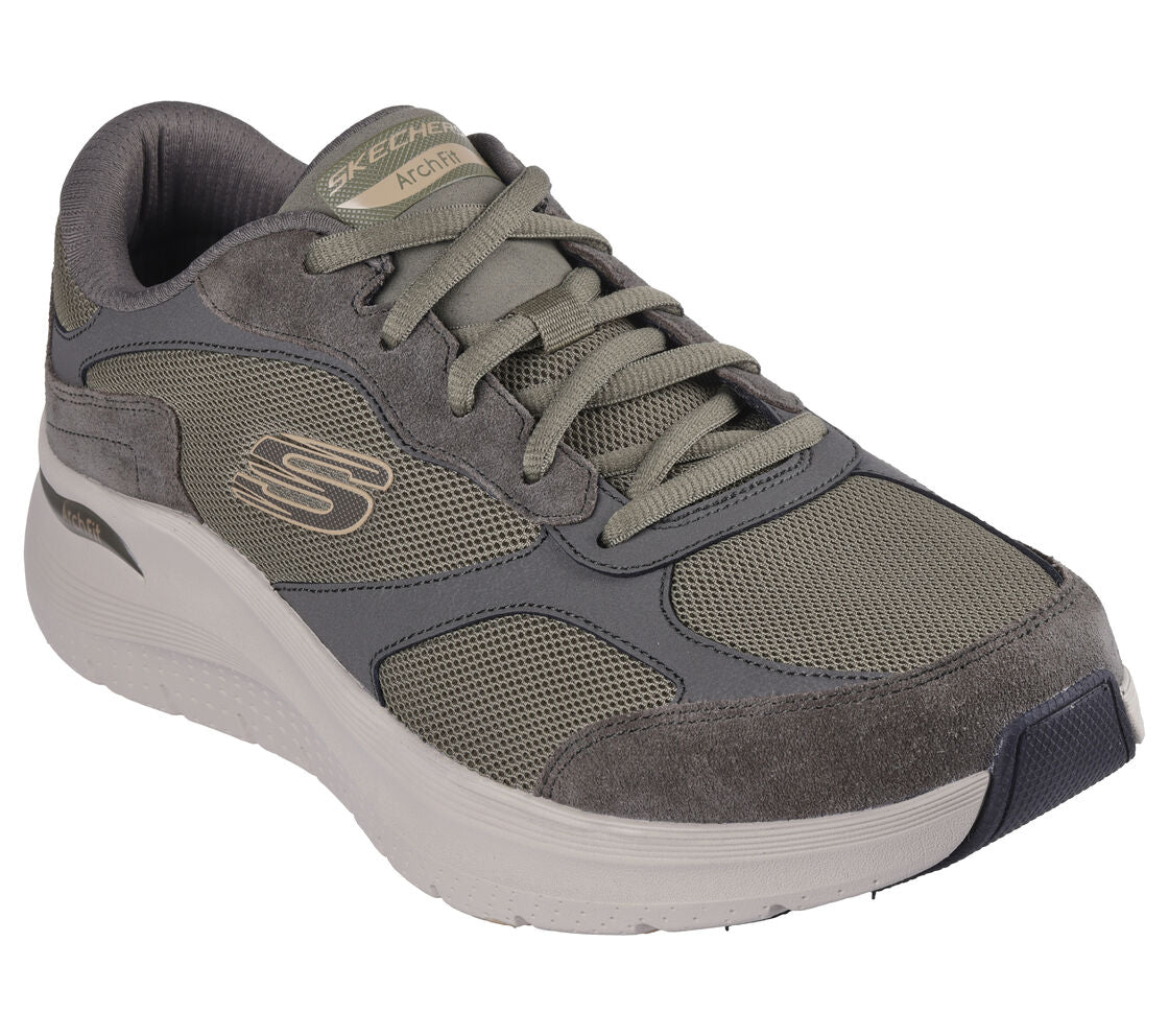 Skecher 232702 Mens Archfit Olive Trainer