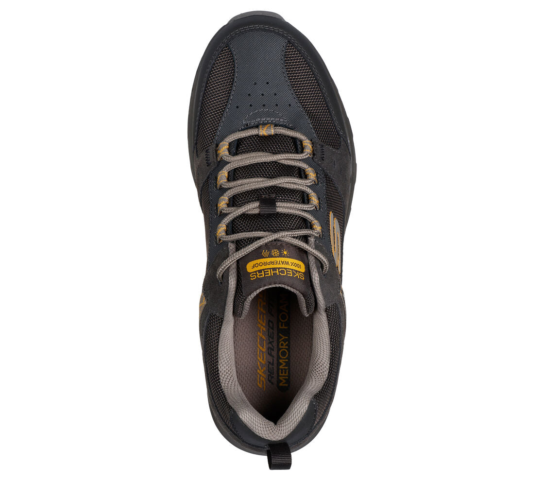 Skechers 237386 Mens Stone /Brown Relax Fit WaterProof Trainer