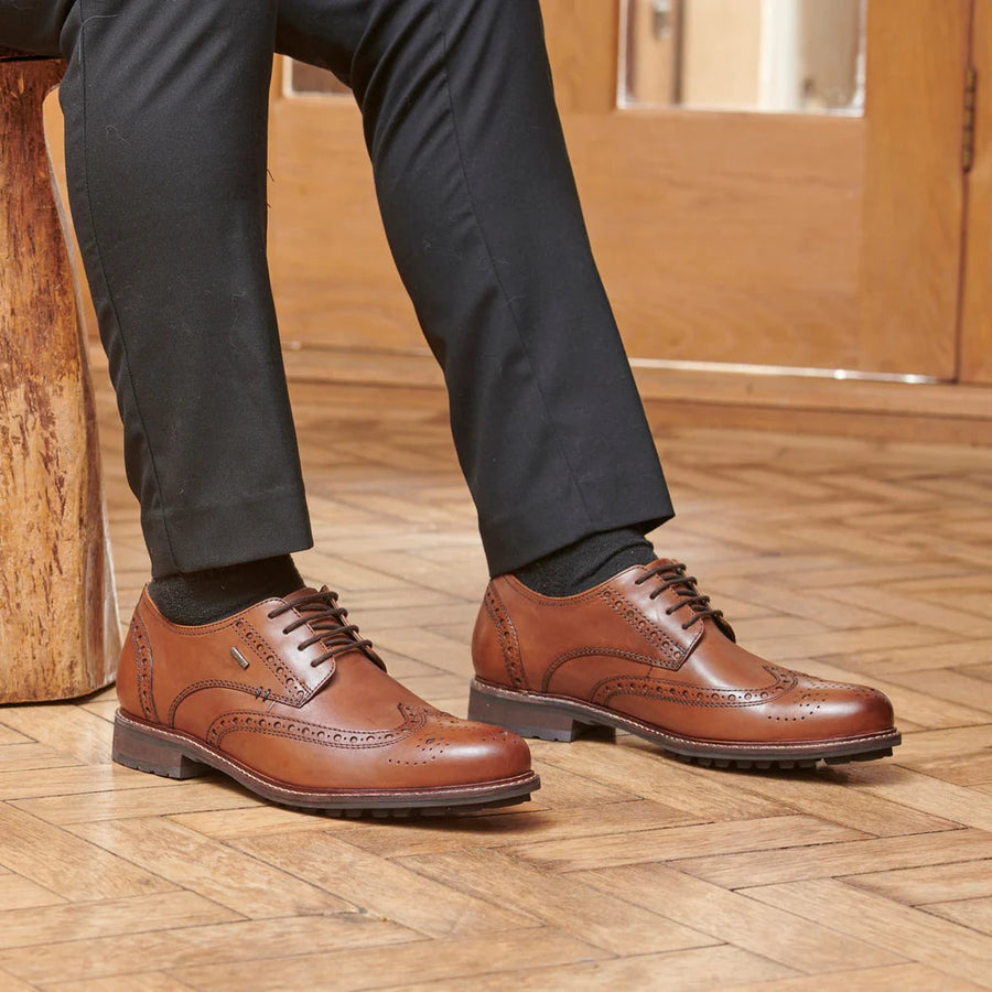 Josef Seibel Mens Jasper 53 Brown Brogue Style Shoes 24753 Te786 370