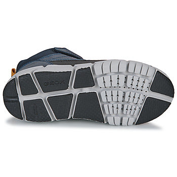 Geox J369BA J Flexyper Boys Navy Leather Trainer