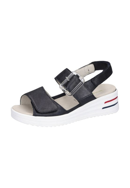 Waldlaufer 795006 198 194  H-Dina Navy Ladies Velcro Sandle