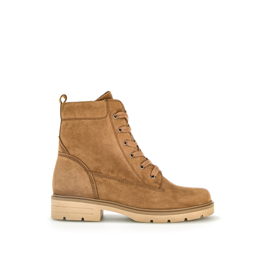 Gabor 34.651.14 Tara Ladies Tan Biker Boot Chequers Shoes