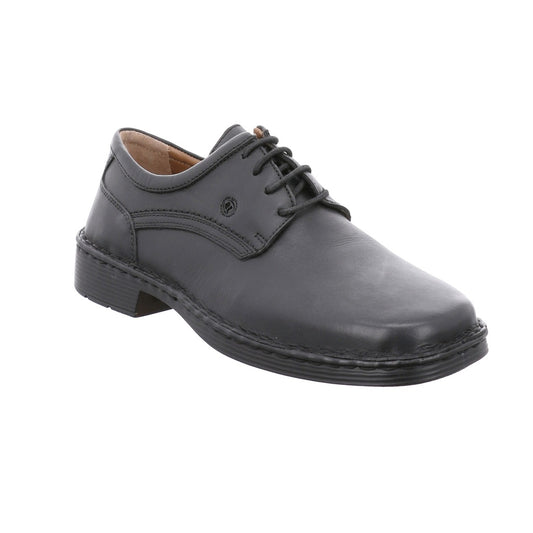 Josef Seibel  38200 23 600 Mens Talcott Black Leather Shoes