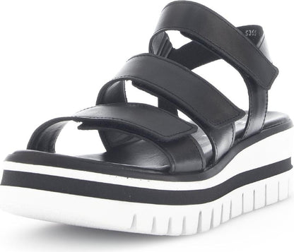 Gabor 64.620.27 Ladies Alfa Black Wedge Sandal