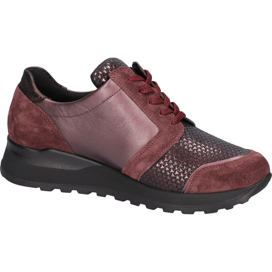 Waldlaufer H89001 304 020  Havy Bordo Zipper & Lace Trainer