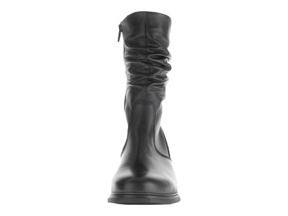 Gabor 52.793.57 Ladies Hodie Black Mid Length Ruched Boot.