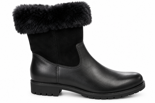 Caprice 9-26426-23 Black Nappa/Suede Comb Boot