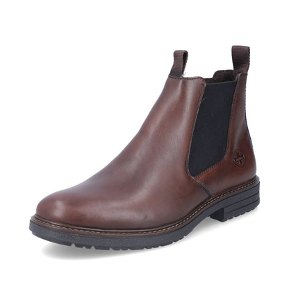 Rieker 33180-26 Mens Brown Zip Chelsea Boot