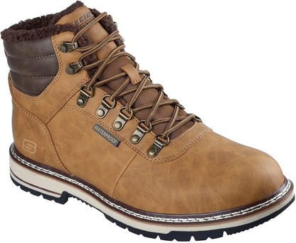 Skecher Mens 205623 Corado Waterproof Relaxed Fit Tan Boot