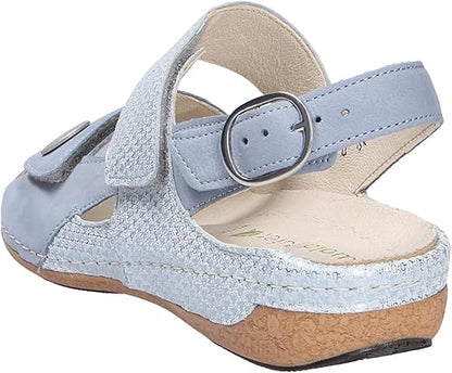 Waldlaufer 342002 212 267 Ladies sky/blue sandal