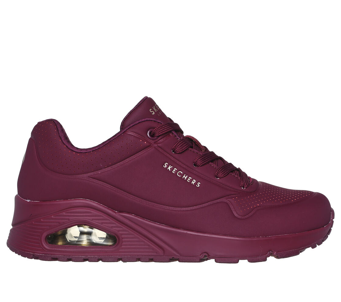 Skecher 73690 Ladies Plum Stand On Air Trainer