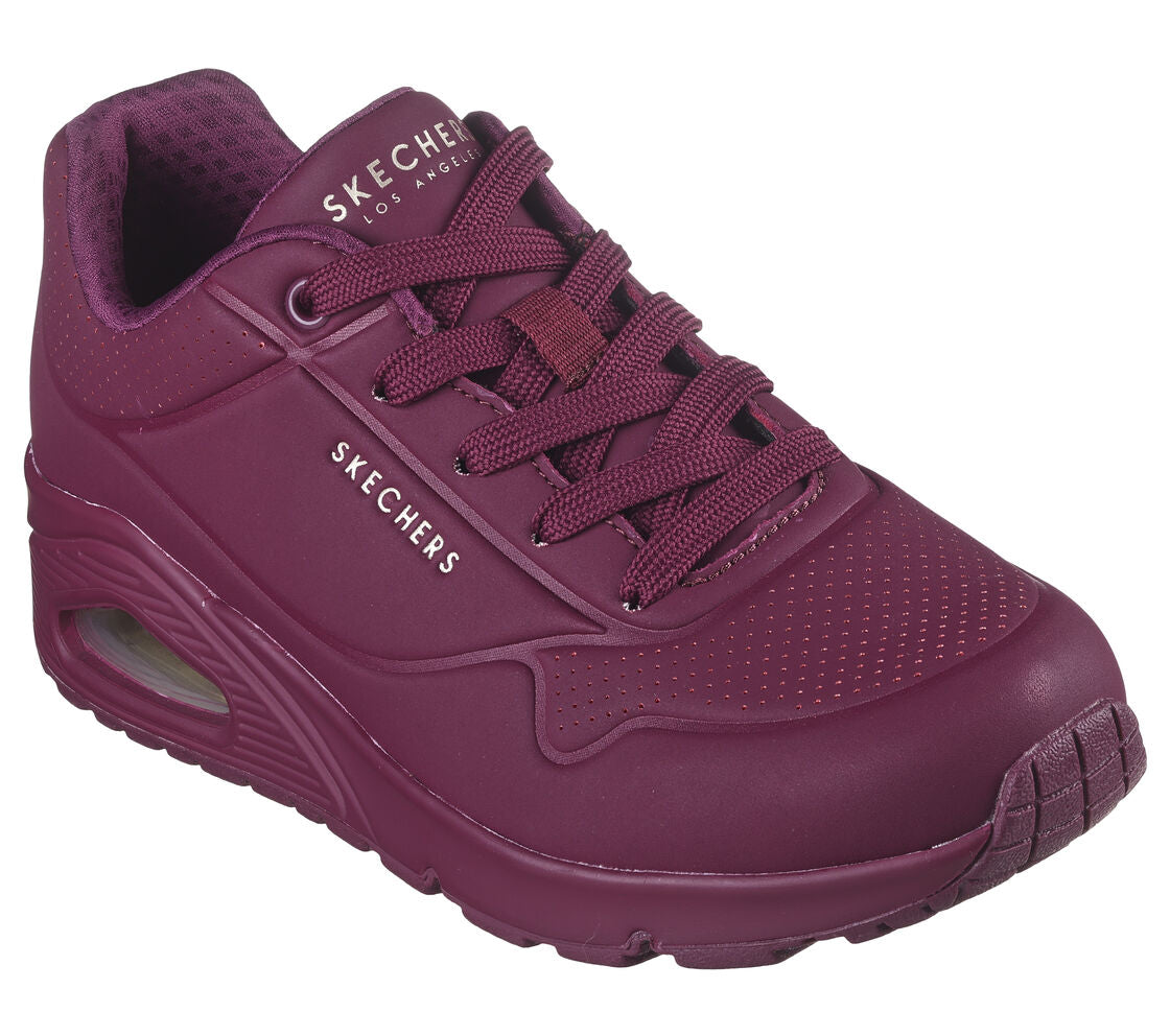 Skecher 73690 Ladies Plum Stand On Air Trainer
