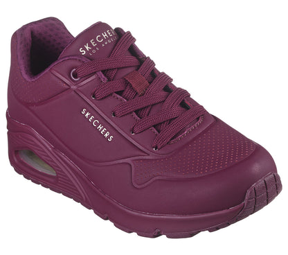 Skecher 73690 Ladies Plum Stand On Air Trainer