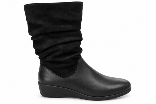 Caprice 9-25407-23 Black Nappa/Suede Comb Boot