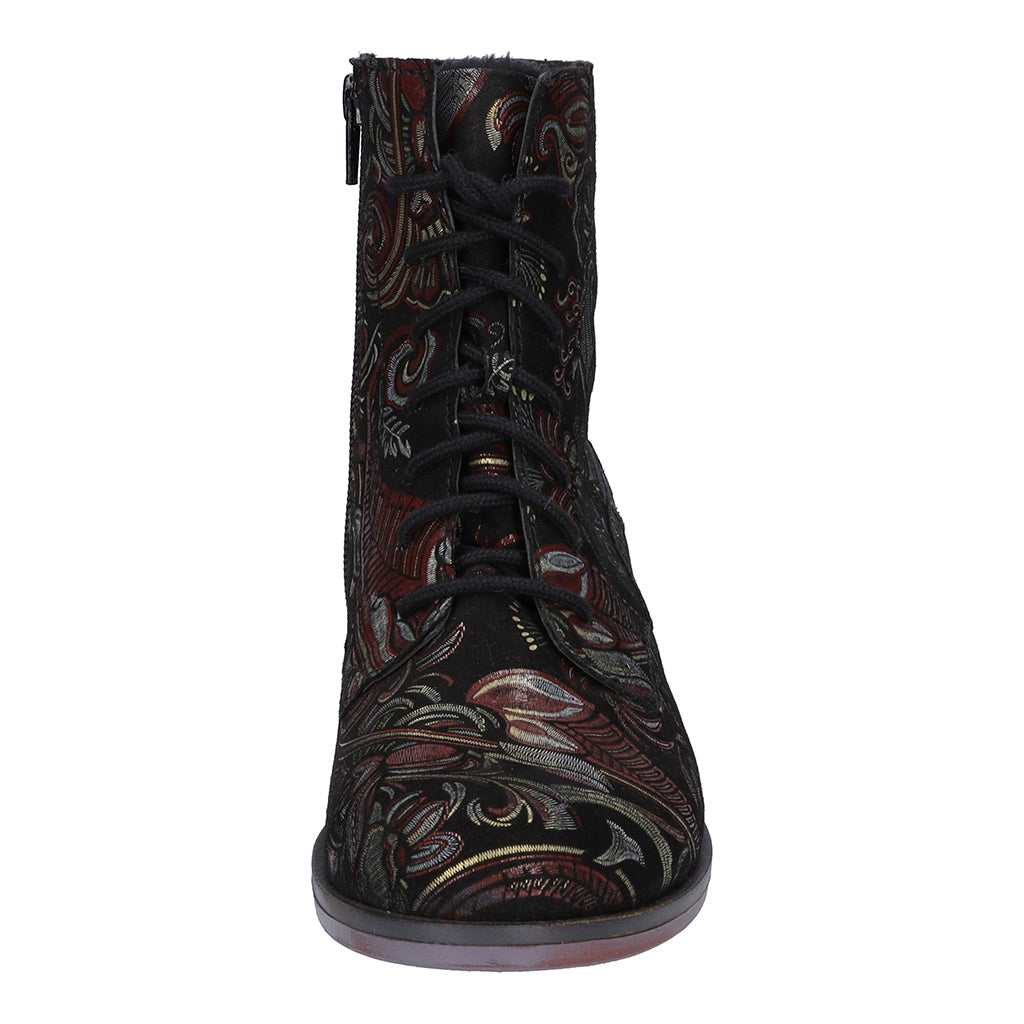 Josef Seibel Ladies Sanja 01 Floral Print Ankle Boots 76501 VL251 100