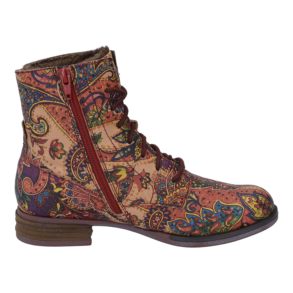 Josef Seibel Ladies Sanja 01 Floral Print Ankle Boots 76501 Vl290 460
