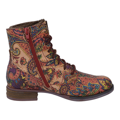 Josef Seibel Ladies Sanja 01 Floral Print Ankle Boots 76501 Vl290 460