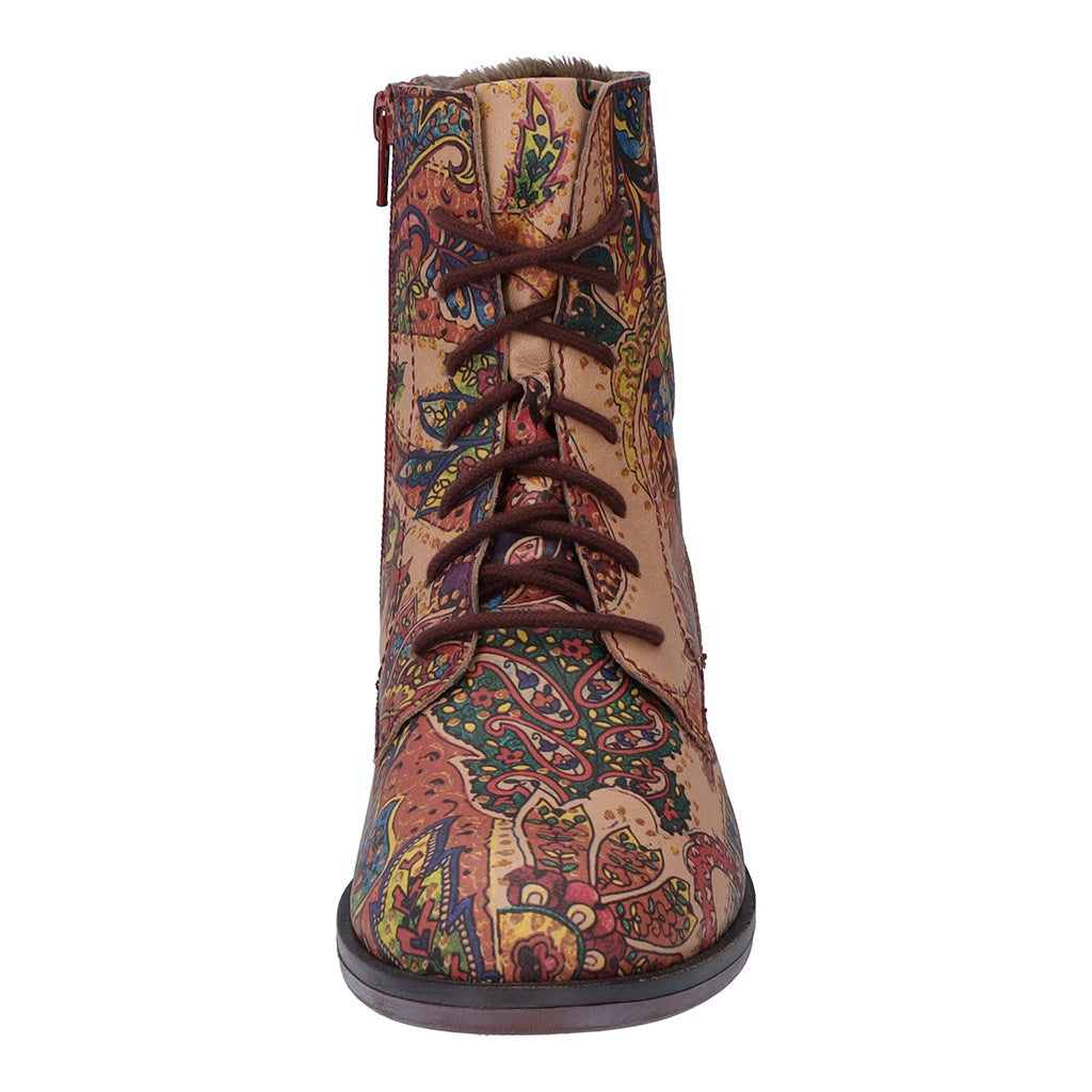 Josef Seibel Ladies Sanja 01 Floral Print Ankle Boots 76501 Vl290 460