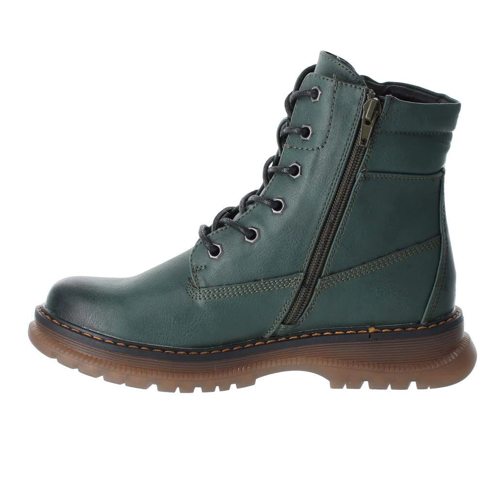 Josef Seibel  769521 782 600 Ladies Green Vegan Ankle Boot
