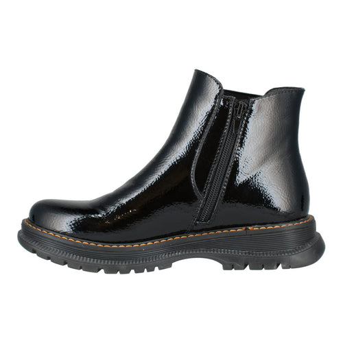 Josef Seibel (Westland) 769522 787 100 Black Patent Chelsea Boot.