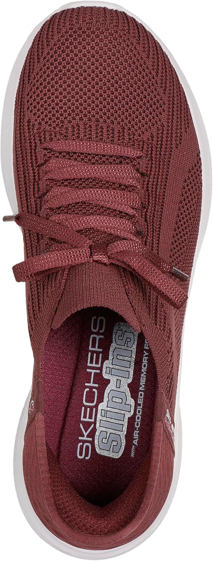 Skecher 149710 Burgundy Ladies Slip-In Ultra Flex 3.0( Brilliant Path)