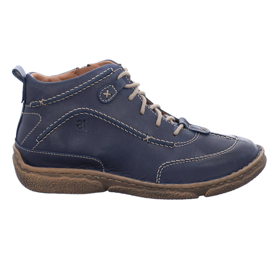 Josef Seibel Ladies Neele 52 Blue Leather Ankle Boots 85152 162 530