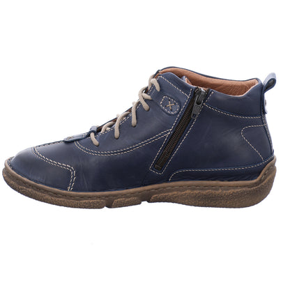 Josef Seibel Ladies Neele 52 Blue Leather Ankle Boots 85152 162 530