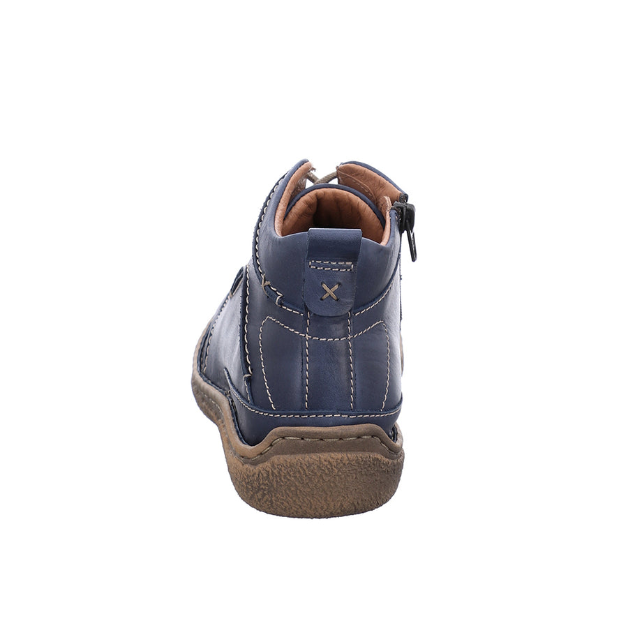 Josef Seibel Ladies Neele 52 Blue Leather Ankle Boots 85152 162 530
