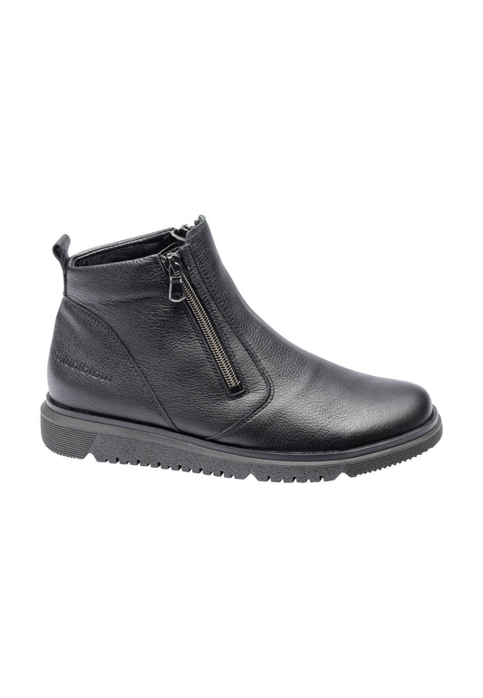 Waldlaufer H-Gesa Black Twin Zip Ankle Boot
