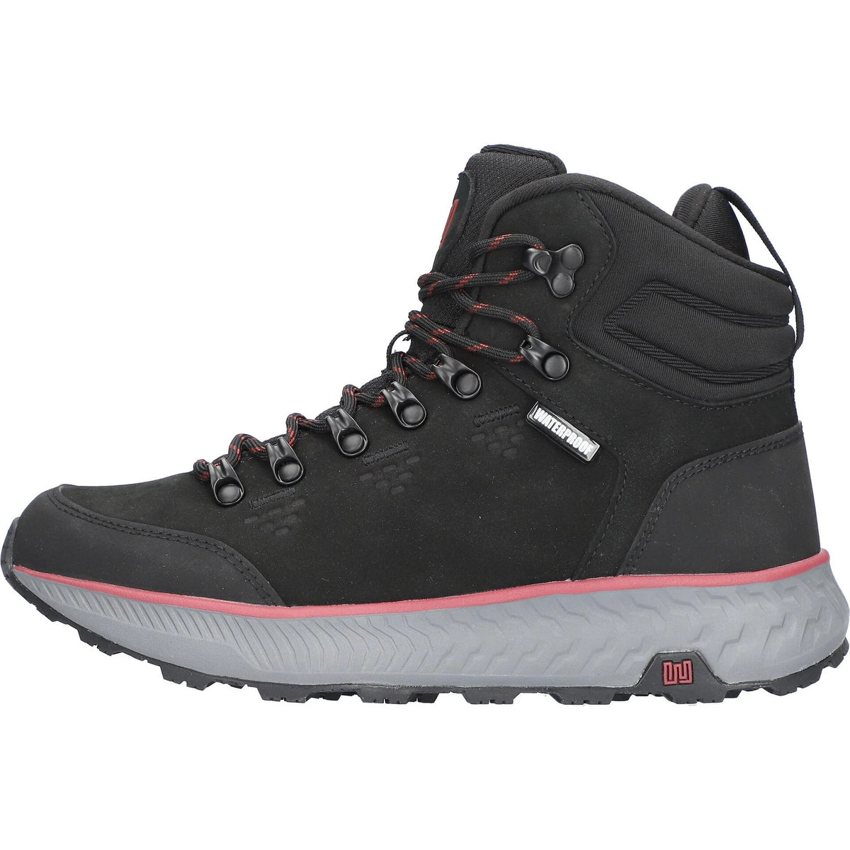 Waldlaufer H-Milli Black Nubuck Waterproof Lace-up Walking Boots