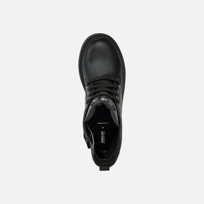 Geox J. Eclair J169Ql Girls Black/GunAnkle Boot