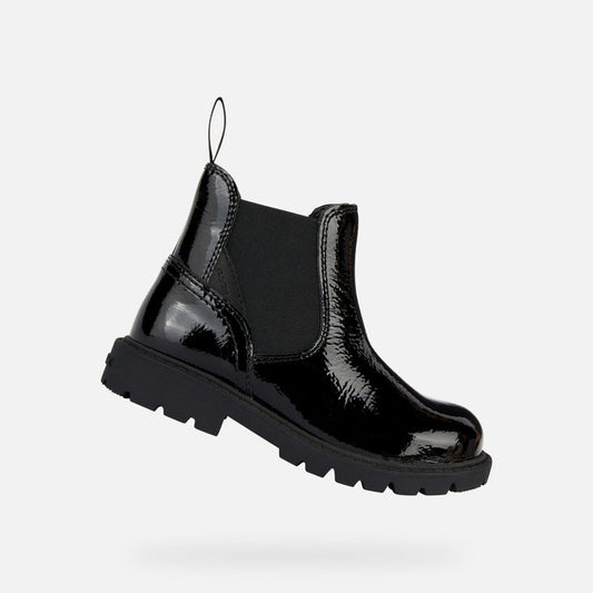 Geox J36EXB J Shaylax Girls Black Patient Boot