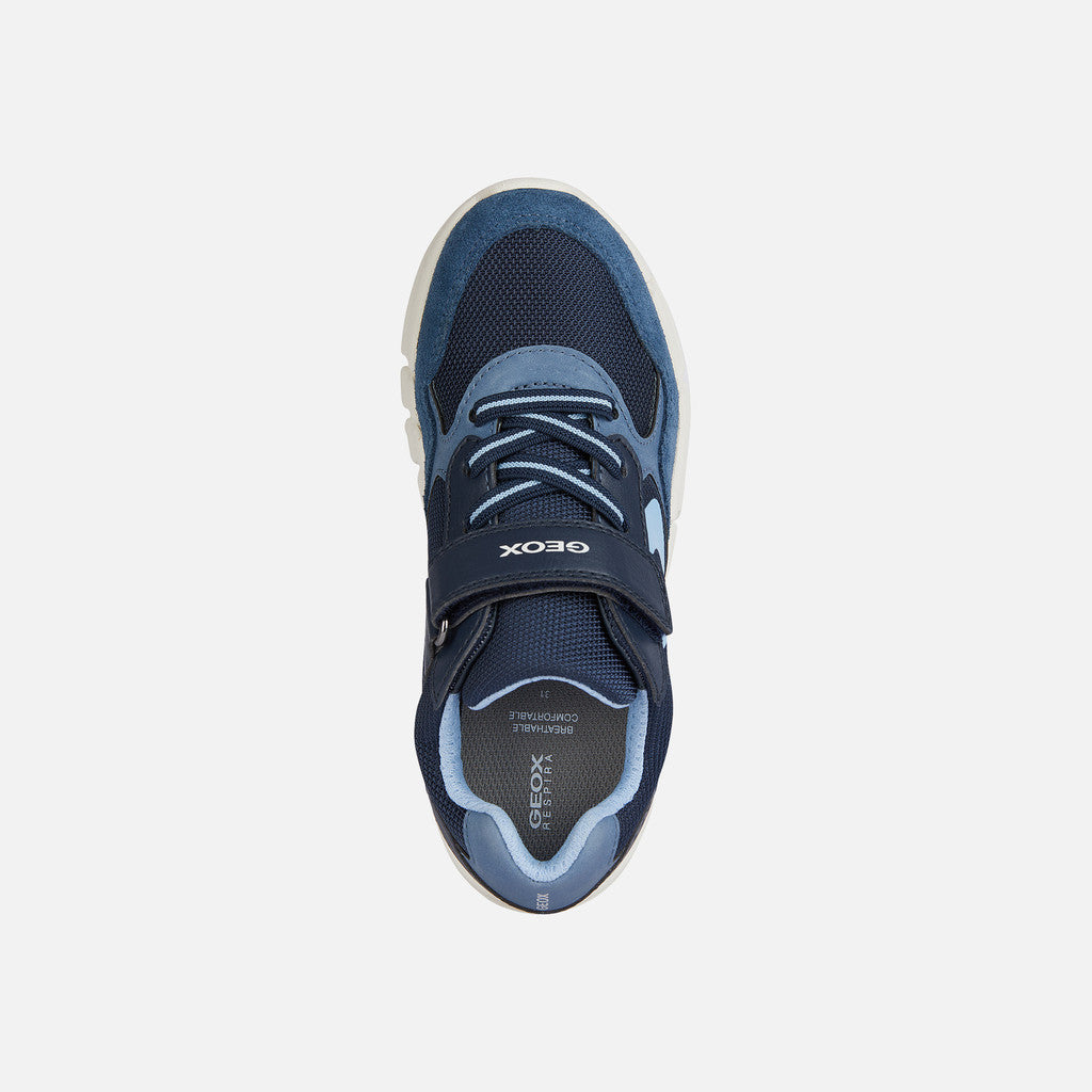 Geox Boys J Flexyper J459BB Navy/Light Blue Trainer