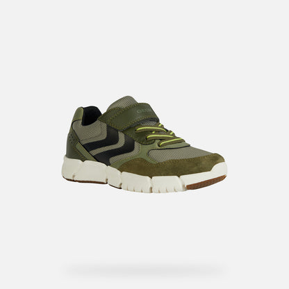 Geox Boys J Flexyper J459BB Miltary/Black Trainer
