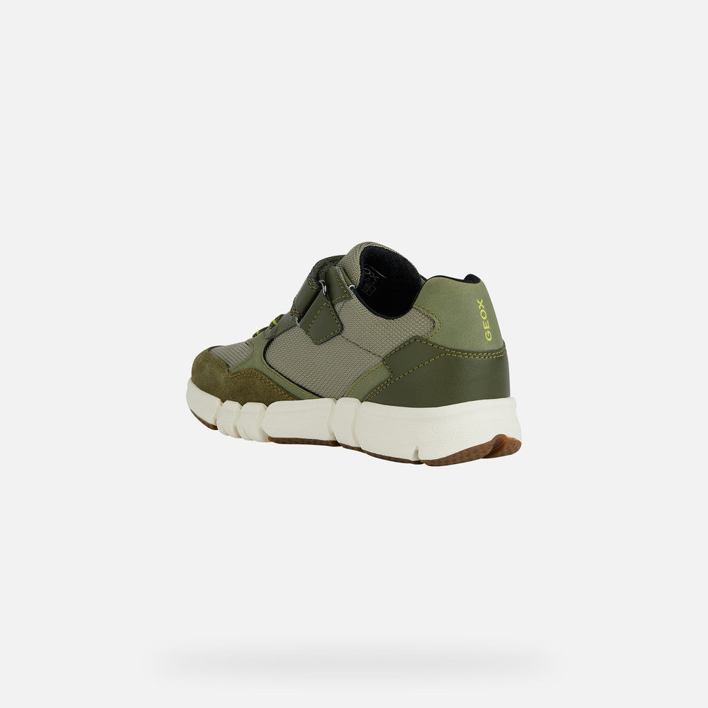 Geox Boys J Flexyper J459BB Miltary/Black Trainer