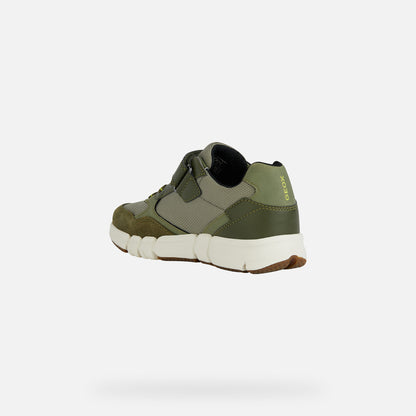 Geox Boys J Flexyper J459BB Miltary/Black Trainer