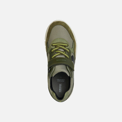 Geox Boys J Flexyper J459BB Miltary/Black Trainer