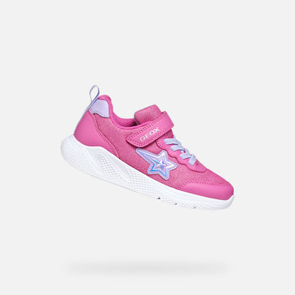 Geox J55FWA J Sprintye Girls  Fuchia/Lilac Trainer