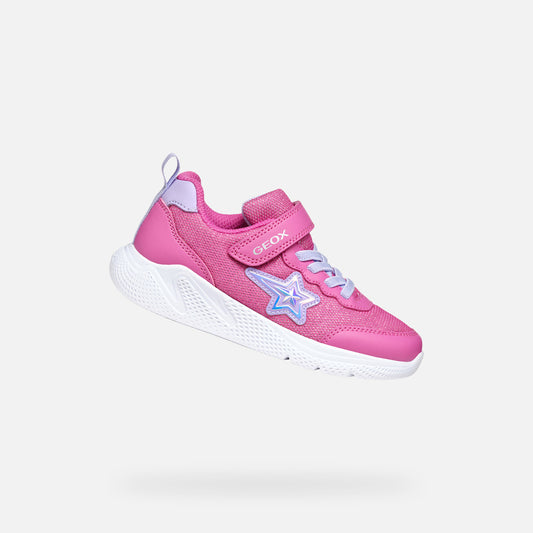 Geox J55FWA J Sprintye Girls  Fuchia/Lilac Trainer