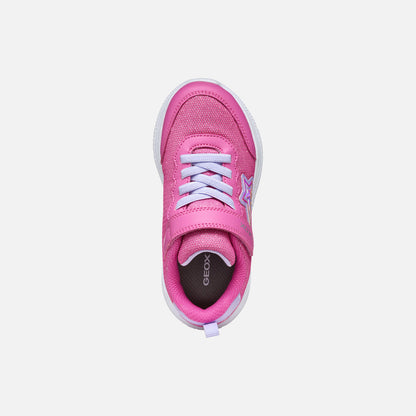 Geox J55FWA J Sprintye Girls  Fuchia/Lilac Trainer