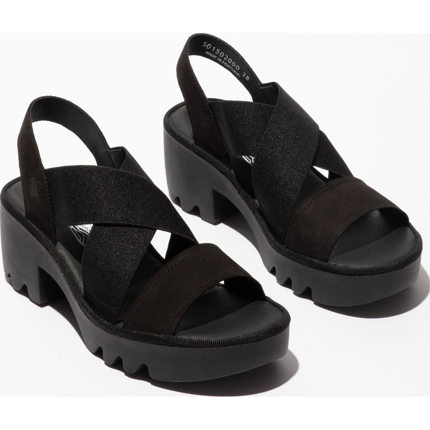 Fly  London P501502000 Taji Black Sandal